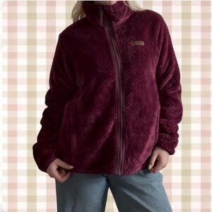 Columbia burgundy fleece zip-up!!